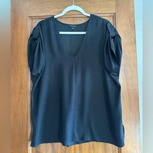 Ann Taylor Black V-Neck Blouse